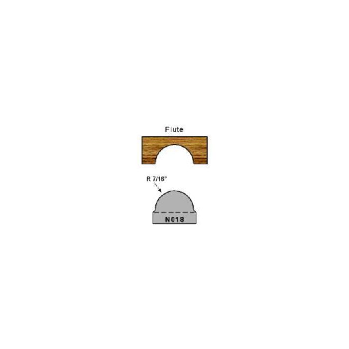 N018 7/16 radius flute profile