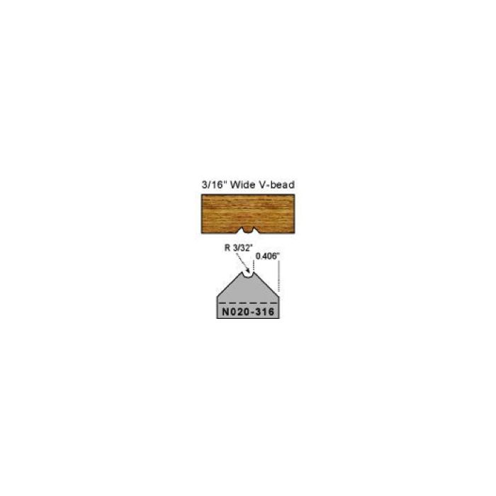3/32 v bead shaper cutter bit