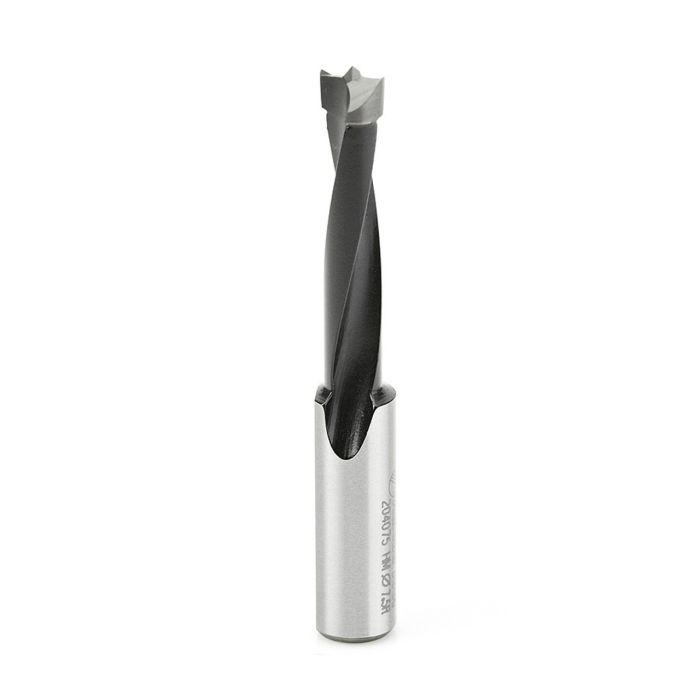 Amana tool 204075 Carbide Tipped Brad Point Boring Bit R/H 7.5mm D x 70mm Long x 10mm SHK
