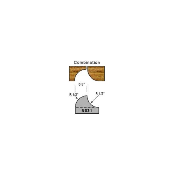 1/2 radius combination profile