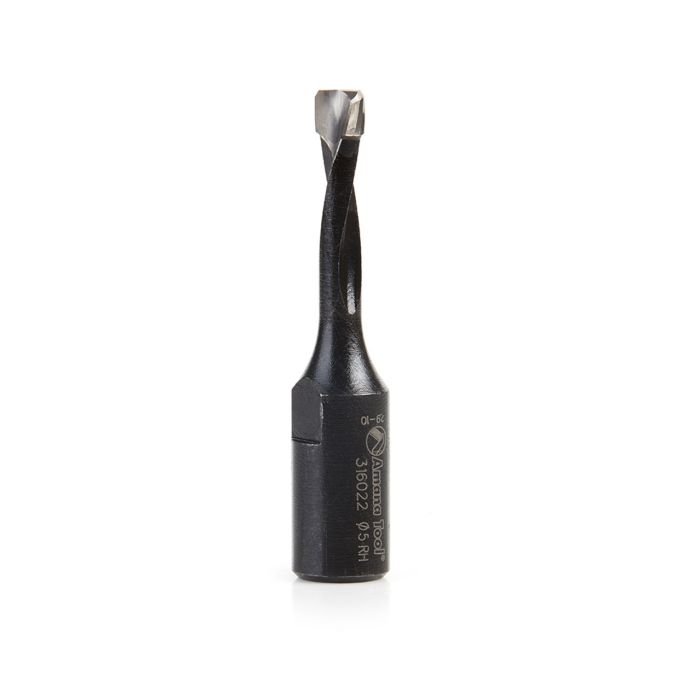 Amana tool 316022 Carbide Tipped 2 Flute RH Rotation 5mm D x 20mm CH x M6x0.75 Thread, for Festool Domino Joiner Machine