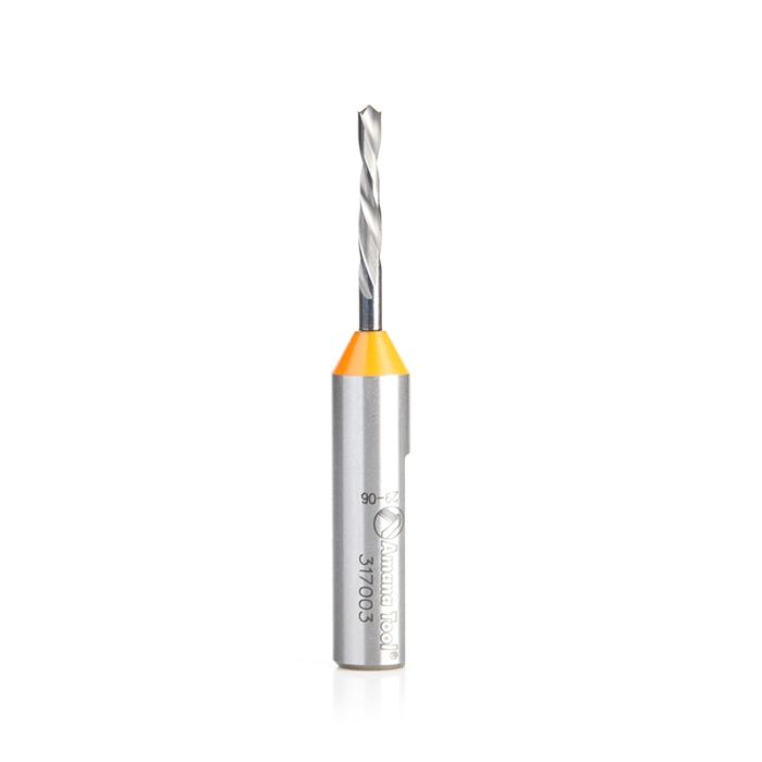 Amana tool 317003 Solid Carbide Dowel Dril Boring Bit L/H 3mm D x 70mm Long x 10x25mm SHK