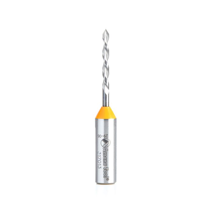 Amana tool 317013 Solid Carbide Through-Hole Dowel Dril Boring Bit L/H 3mm D x 70mm Long x 10x25mm SHK
