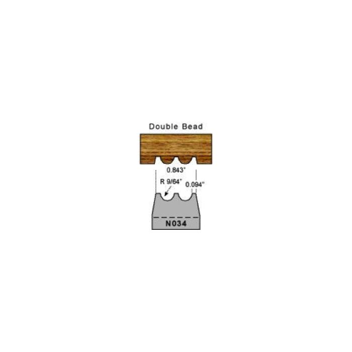 9/64 radius double bead profile