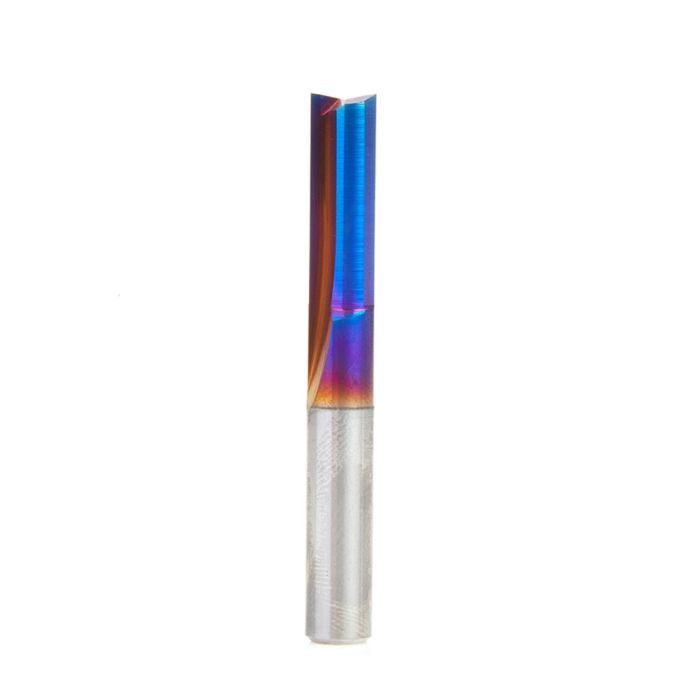 Amana tool 43607-K SC Spektra Extreme tool Life Coated Double Straight V Flute, Plastic Cutting 1/4 D x 3/4 CH x 1/4 SHK x 2 Inch Long Router Bit
