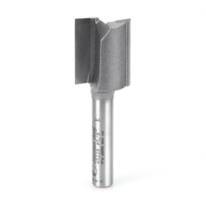 Amana tool 45228 Carbide Tipped Straight Plunge High Production 5/8 D x 3/4 CH x 1/4 SHK x 2 Inch Long Router Bit
