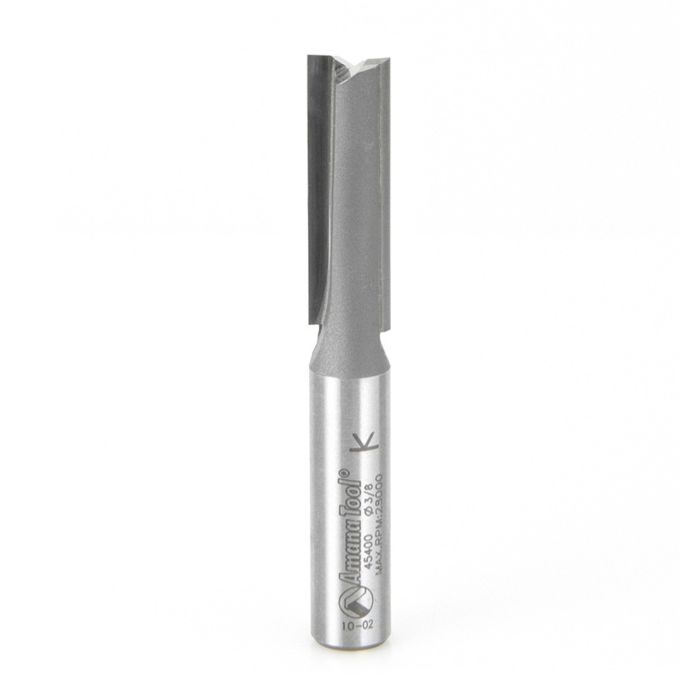 Amana tool 45400 Carbide Tipped Straight Plunge High Production 3/8 D x 1-1/4 CH x 3/8 SHK Router Bit