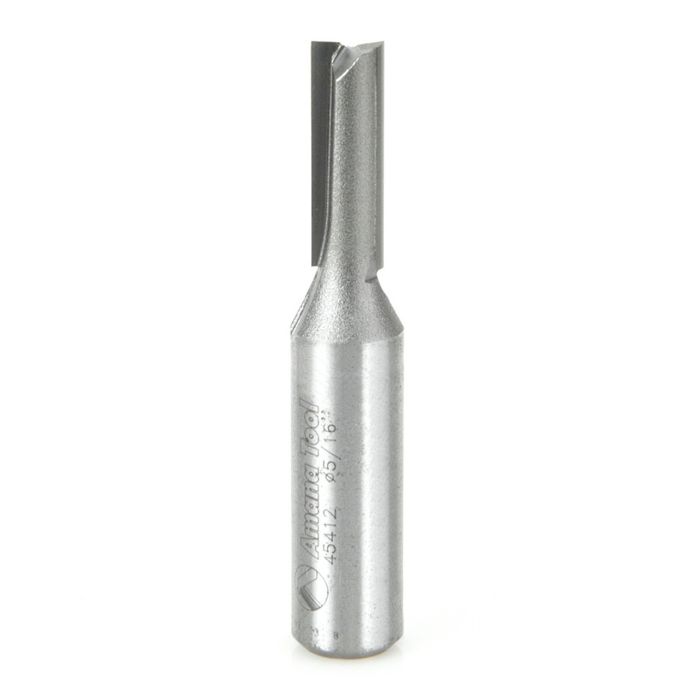 Amana tool 45412 Carbide Tipped Straight Plunge High Production 5/16 D x 1 CH x 1/2 SHK x 2-3/4 Inch Long Router Bit