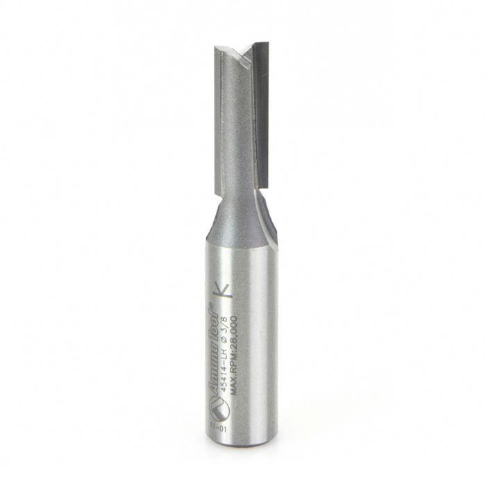 Amana tool 45414-LH Carbide Tipped Left Hand Plunge 3/8 D x 1 Inch CH x 1/2 SHK Router Bit