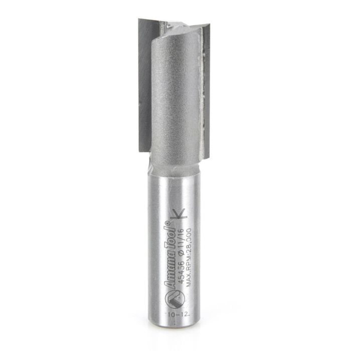 Amana tool 45436 Carbide Tipped Straight Plunge High Production 11/16 D x 1-1/4 CH x 1/2 SHK x 2-7/8 Inch Long Router Bit