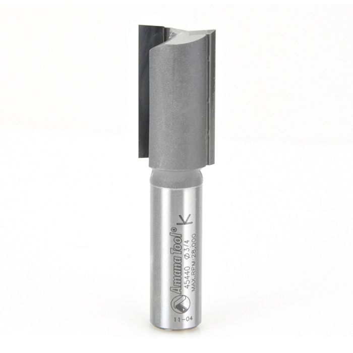 Amana tool 45440 Carbide Tipped Straight Plunge High Production 3/4 D x 1-1/4 CH x 1/2 SHK x 2-7/8 Inch Long Router Bit