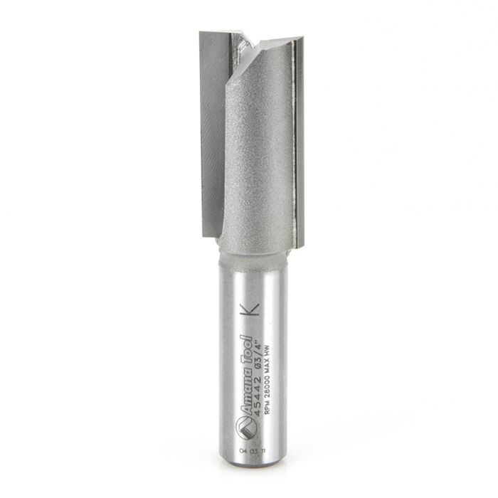 Amana tool 45442 Carbide Tipped Straight Plunge High Production 3/4 D x 1-1/2 CH x 1/2 SHK x 3-1/8 Inch Long Router Bit