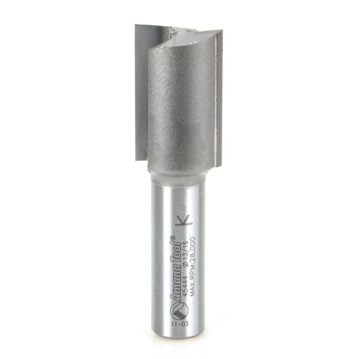 Amana tool 45444 Carbide Tipped Straight Plunge High Production 13/16 D x 1-1/4 CH x 1/2 SHK x 2-7/8 Inch Long Router Bit