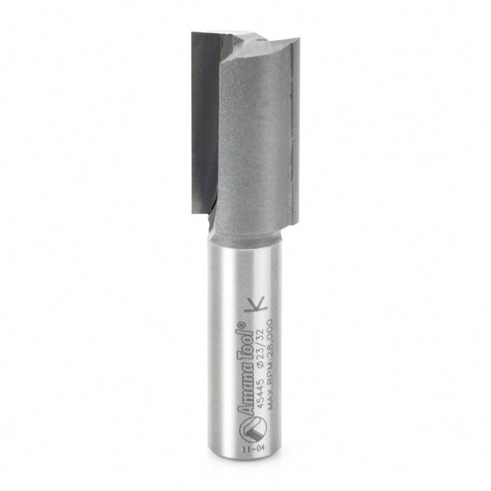 Amana tool 45445 Carbide Tipped Undersized Plywood Dado Plunge 23/32 D x 1-1/4 CH x 1/2 Inch SHK Router Bit for Plywood Thickness 3/4 minus 1/32