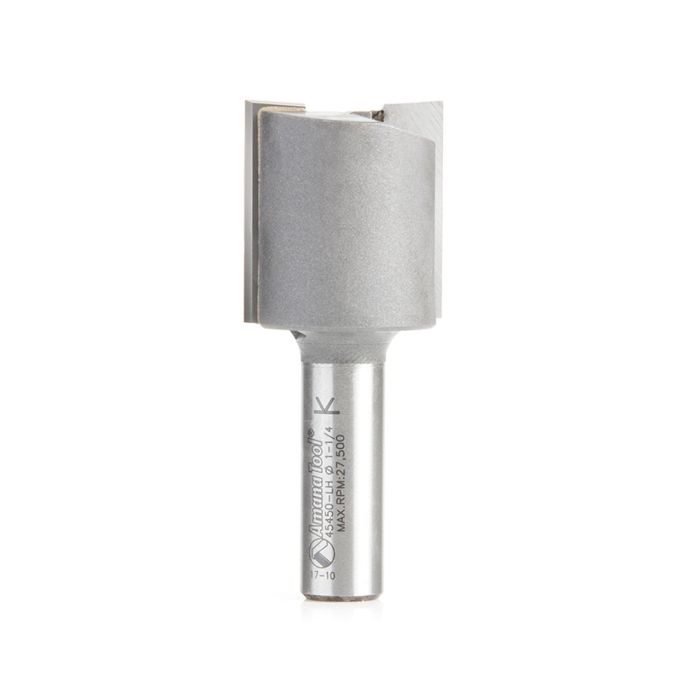 Amana tool 45450-LH Carbide Tipped Left Hand Plunge 1-1/4 D x 1-1/4 CH x 1/2 Inch SHK Router Bit