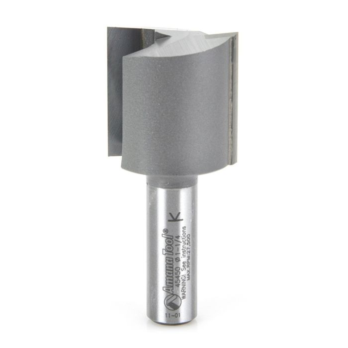 Amana tool 45450 Carbide Tipped Straight Plunge High Production 1-1/4 D x 1-1/4 CH x 1/2 SHK x 2-7/8 Inch Long Router Bit