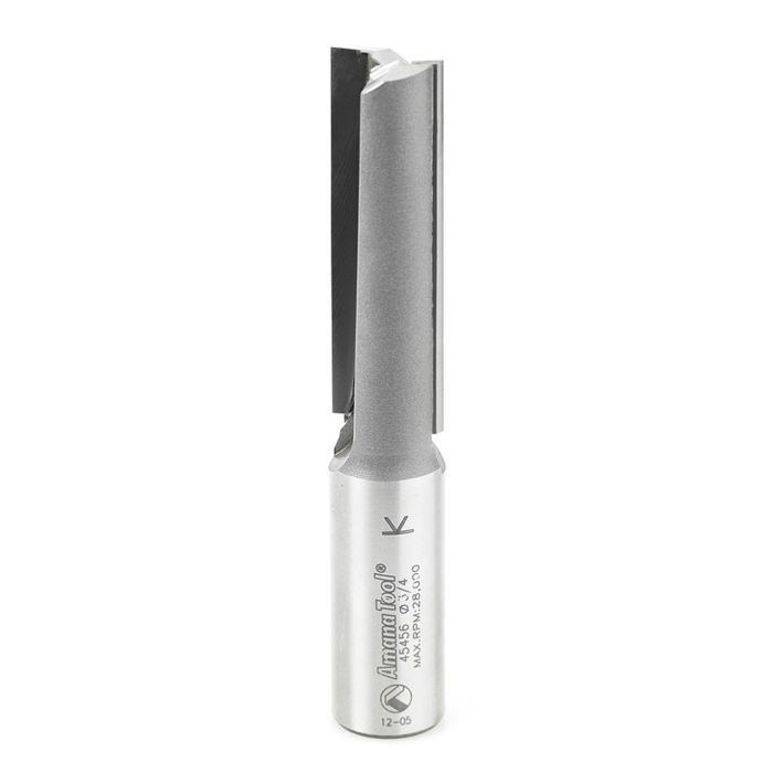 Amana tool 45456 CNC Carbide Tipped Straight Plunge High Production 3/4 D x 2-1/2 CH x 3/4 SHK R/H Router Bit