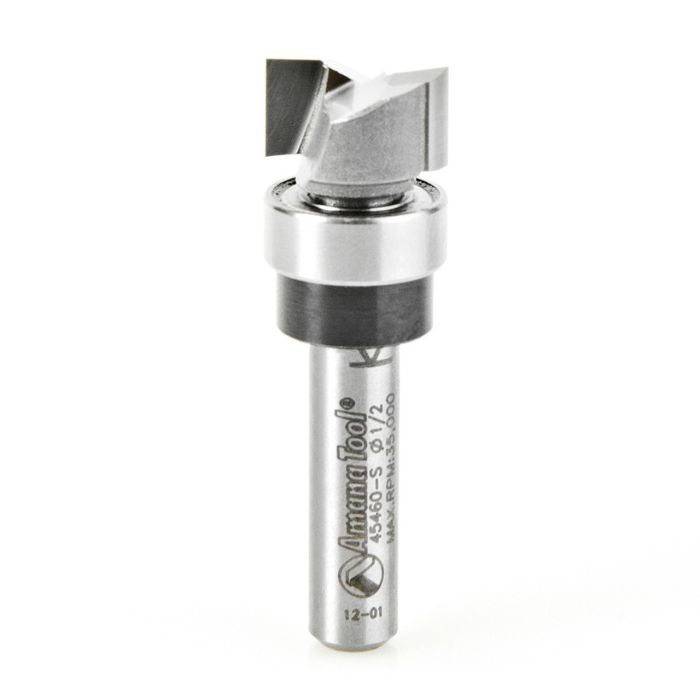 Amana tool 45460-S Carbide Tipped Dado Clean Out 1/2 D x 1/4 CH x 1/4 Inch SHK w/ Upper Bal Bearing Router Bit