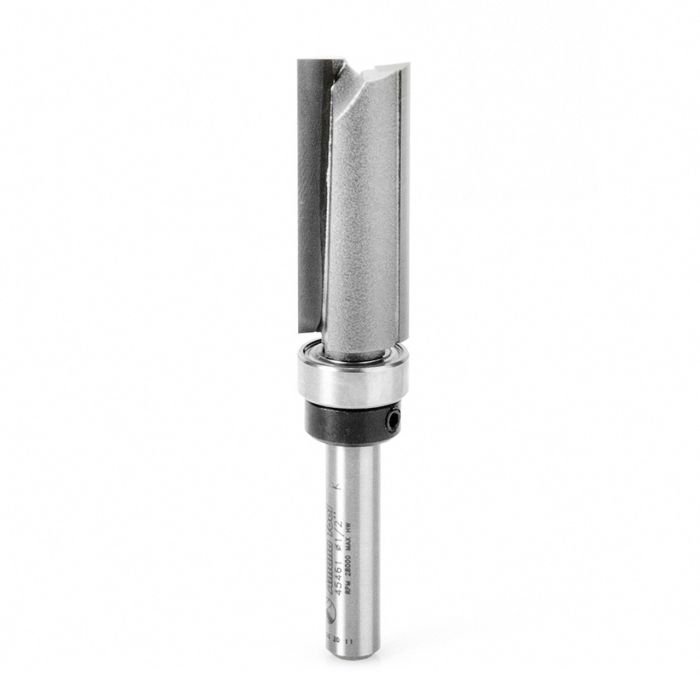 Amana tool 45461 Carbide Tipped Flush Trim Plunge Template 1/2 D x 1-1/4 CH x 1/4 Inch SHK w/ Upper Bal Bearing Router Bit