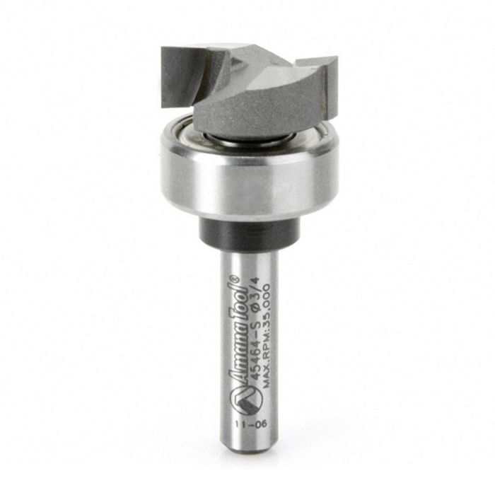 Amana tool 45464-S Carbide Tipped Dado Clean Out 3/4 D x 1/4 CH x 1/4 Inch SHK w/ Upper Bal Bearing Router Bit