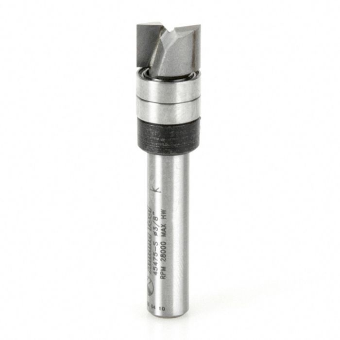 Amana tool 45475-S Carbide Tipped Dado Clean Out 3/8 D x 1/4 CH x 1/4 Inch SHK w/ Upper Bal Bearing Router Bit