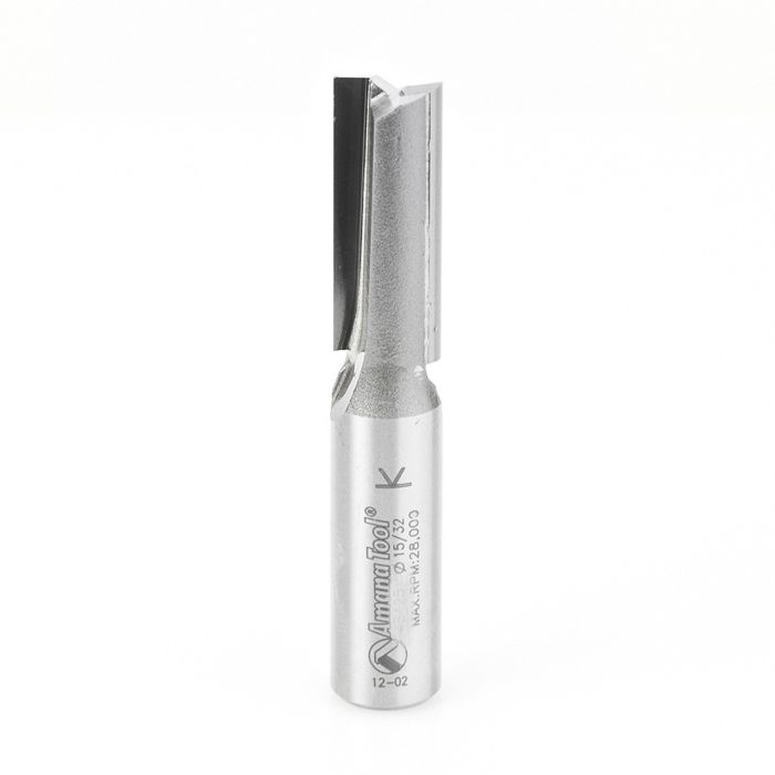 Amana tool 45488 Carbide Tipped Straight Plunge 12mm D x 1-1/4 CH x 1/2 Inch SHK Router Bit