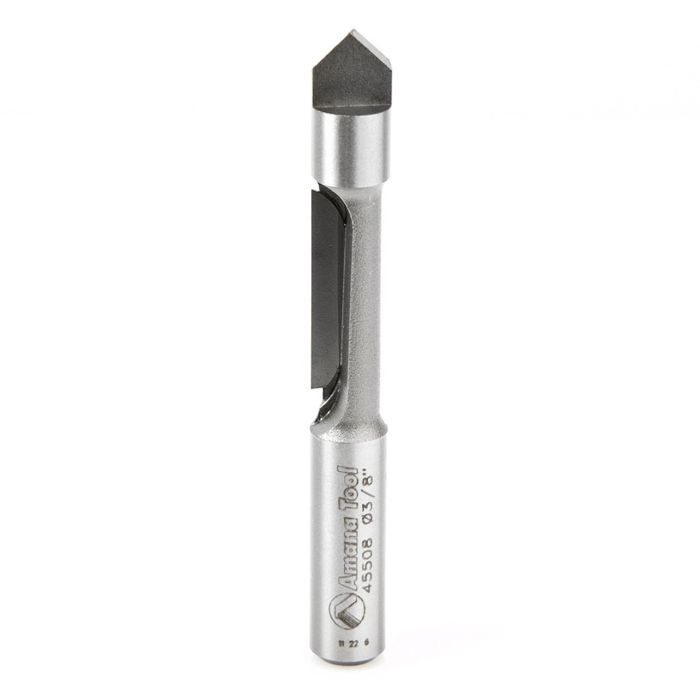 Amana tool 45508 Carbide Tipped Panel Pilot 3/8 D x 1 Inch CH x 3/8 SHK Single Flute Router Bit