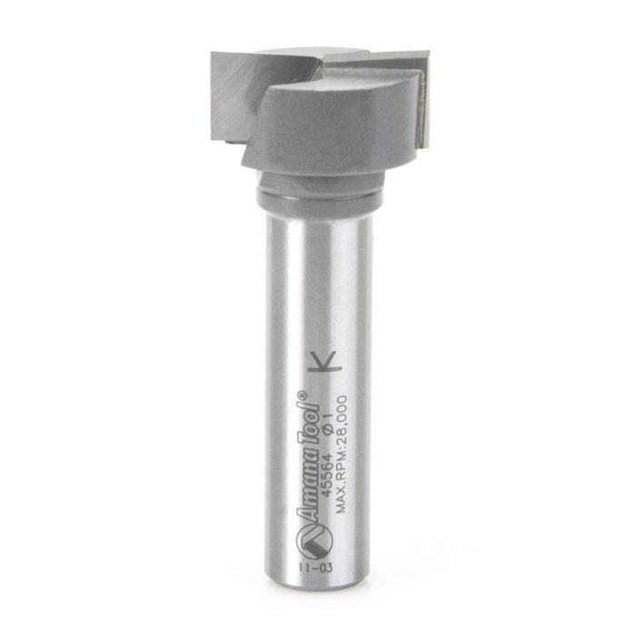 Amana tool 45564 Carbide Tipped Bottom Cleaning 1 D x 7/16 CH x 1/2 Inch SHK Upshear Design Router Bit