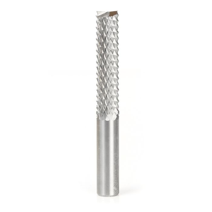 Amana tool 46123 Abrasive Type Plunge Diamond Pattern, Composite Cutting 1/2 D x 2-1/8 CH x 1/2 SHK x 4 Inch Long Router Bit