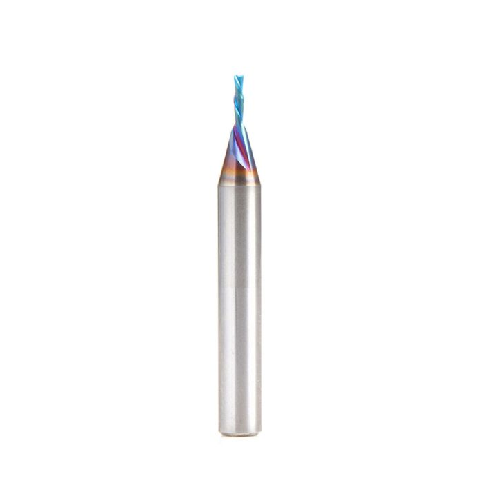 Amana tool 46233-K SC Spektra Extreme tool Life Coated Spiral Plunge 1/16 Dia x 3/16 CH x 1/4 SHK 2 Inch Long Down-Cut Router Bit