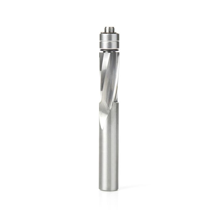 Amana tool 46300 Solid Carbide UltraTrim Spiral 1/2 D x 1-1/4 CH x 1/2 SHK x 4 Inch Long w/ Double Lower BB Up-Cut Router Bit