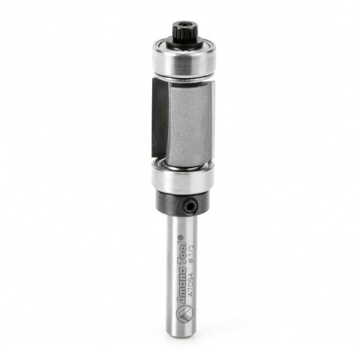 Amana tool 47094 Carbide Tipped Down-Shear Multi Trimmer 1/2 D x 5/8 CH x 1/4 Inch SHK w/ Bal Bearings Router Bit