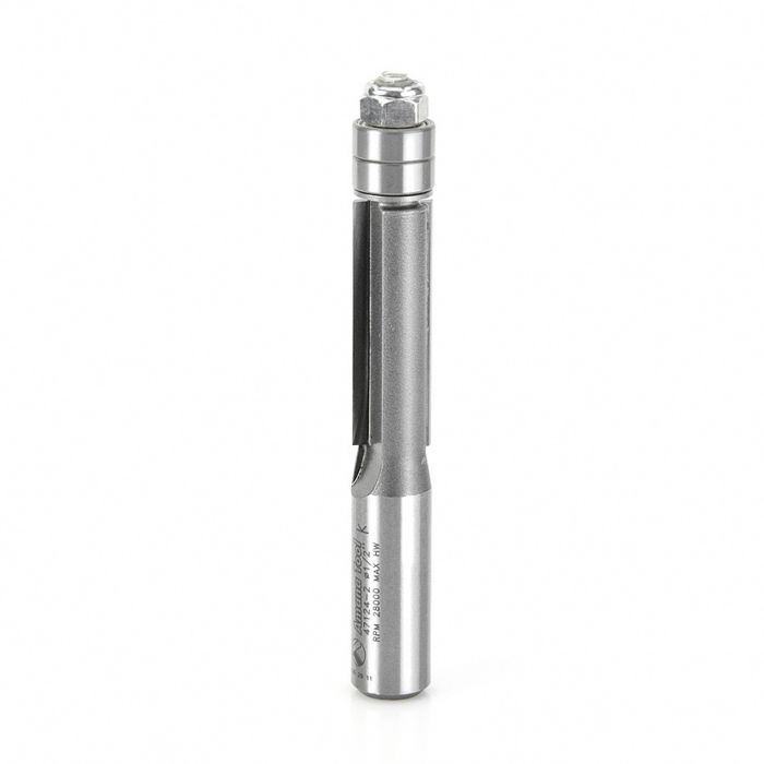 Amana tool 47124-2 Carbide Tipped Flush Trim 1/2 D x 1-1/2 CH x 1/2 SHK x 4-1/16 Router Bit w/ Double Bal Bearings