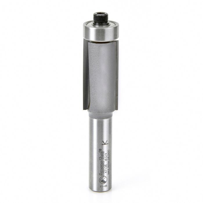 Amana tool 47136 Carbide Tipped DownShear SuperTrim Flush 3/4 D x 1-1/2 CH x 1/2 Inch SHK w/ Lower Bal Bearing Router Bit