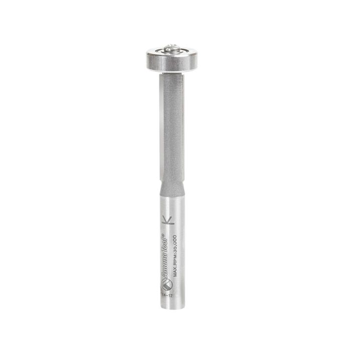 Amana tool 47189 Carbide Tipped Overhang Trim 1/8 Overhang x 1/4 Dia x 1 Cut Height x 1/4 Inch Shank w/ Lower Bal Bearing Router Bit