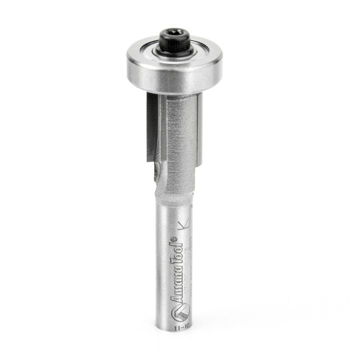 Amana tool 47190 Carbide Tipped Overhang Trim 1/8 Overhang x 3/8 D x 1/2 CH x 1/4 Inch SHK w/ Lower Bal Bearing Router Bit