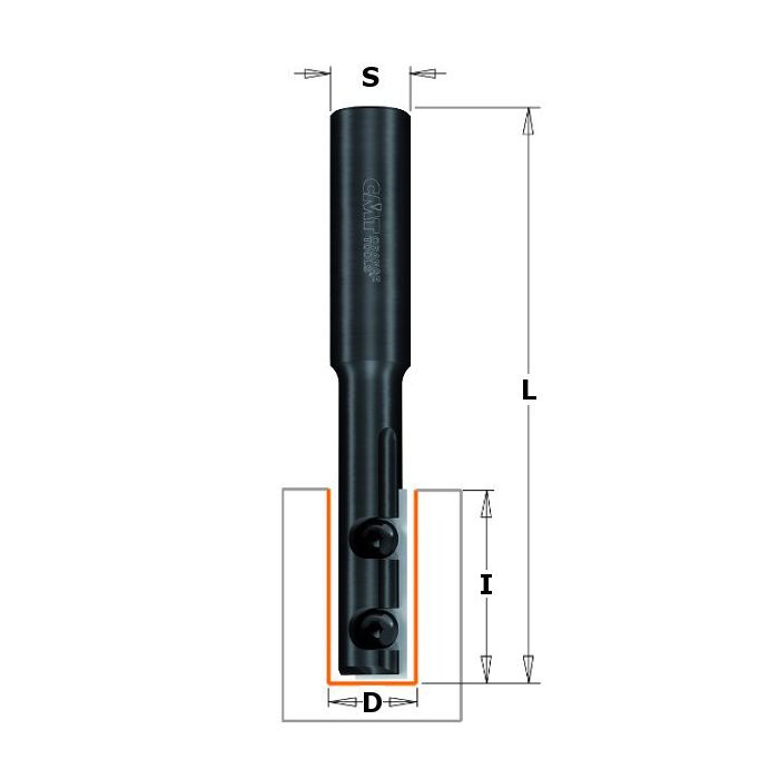 CMT 652.627.11 Insert Carbide Straight Bit for MDF/Laminates, 1/2-Inch Diameter, 1/2-Inch Shank