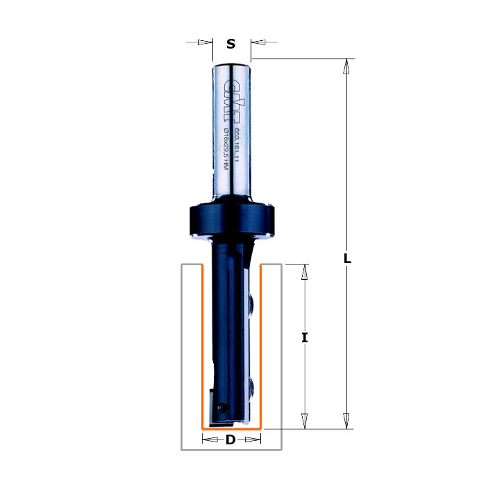 CMT 653.159.11 Insert Carbide Straight, 5/8-Inch Diameter, 1/2-Inch Shank
