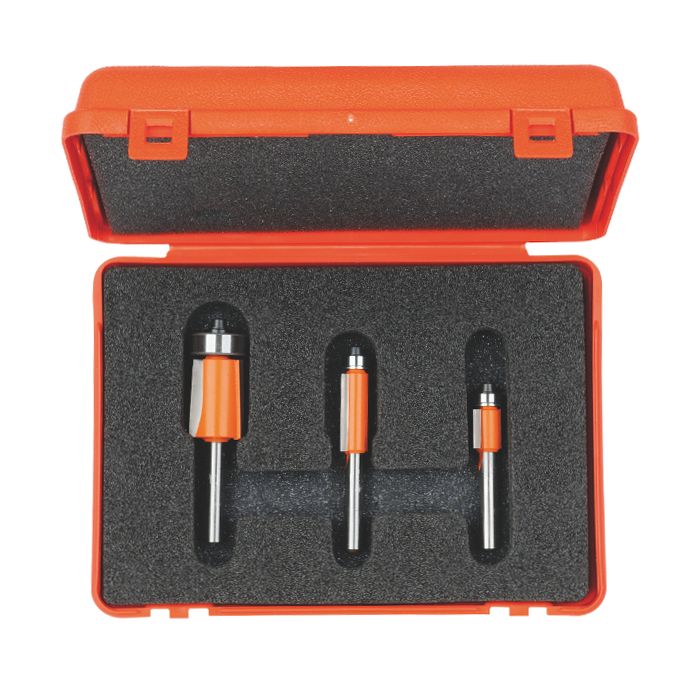 CMT 806.001.11 3-Piece Flush Trim Bit Set, 1/4-Inch Shank
