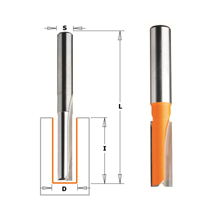 CMT 812.690.11, Straight Bit, 1/2-Inch Shank, 3/4-Inch Diameter,