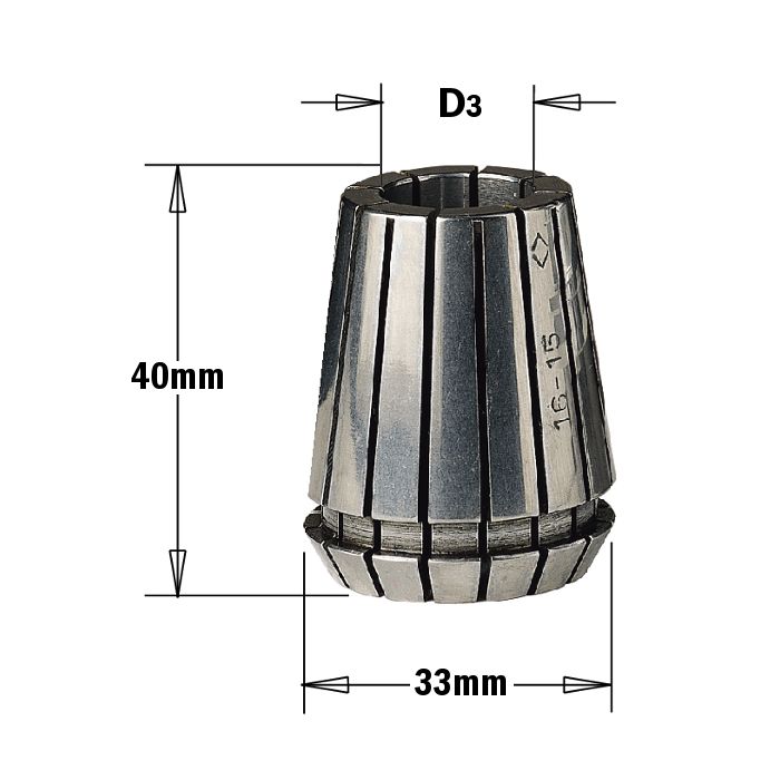 CMT 184.130.00 ER32 Precision Collet, 1/2-Inch Diameter