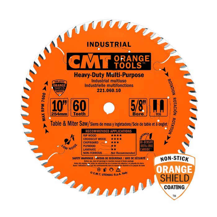 CMT 221.072.12 Industrial Cabinetshop Saw Blade, 12-Inch x 72 Teeth TCG Grind with 1-Inch Bore, PTFE Coating
