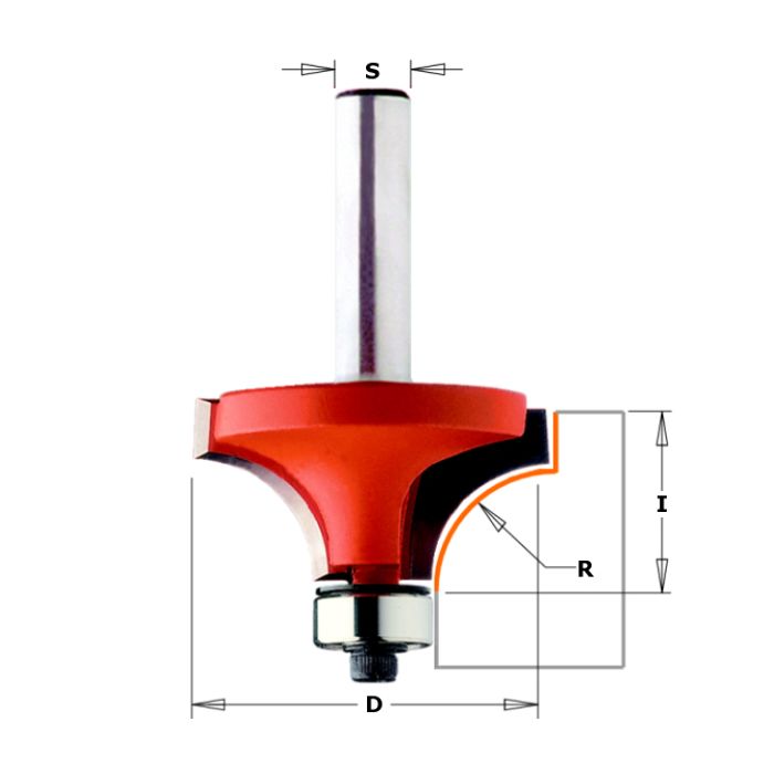CMT 838.994.11 Roundover Bit, 1/2-Inch Shank, 1-1/4-Inch Radius
