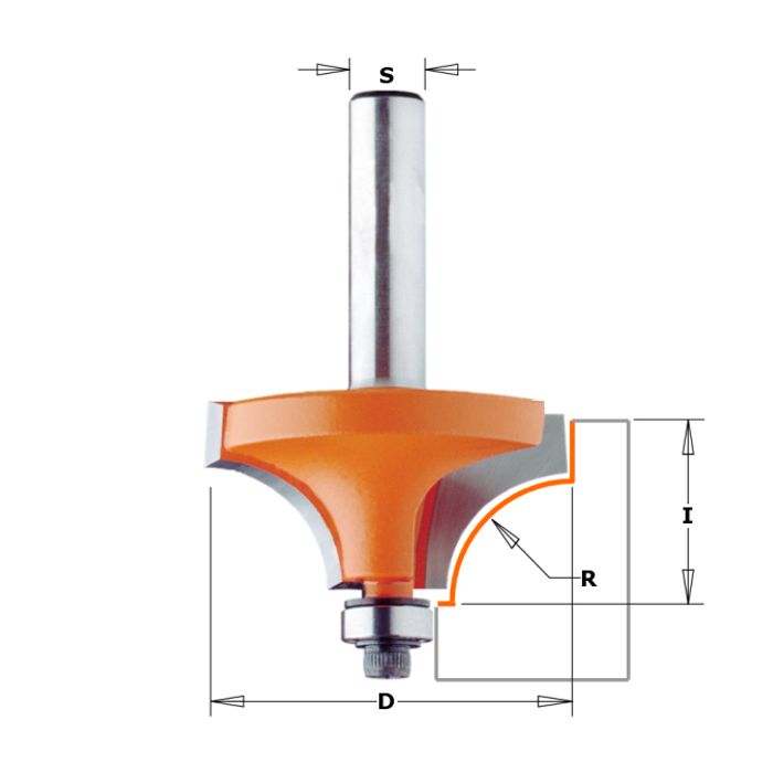 CMT 839.945.11 Beading Bit, 1/2-Inch Shank, 5/8-Inch Radius