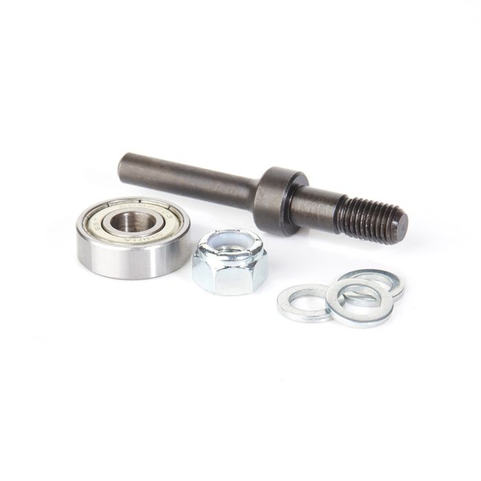 Amana tool 47601 Router Arbor with Hex Nuts, Washers and Bal Bearing 5/16-24 NF D x 7/8 Height x 1/4 Inch SHK