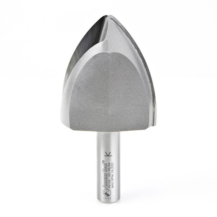 Amana tool 49126 Carbide Tipped Large R Ovolo 2-3/4 R x 2-3/16 CH x 2-1/16 D Extra Large Cove Router Bit