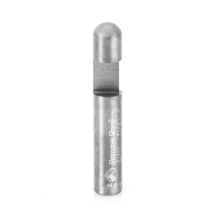 Amana tool 51200 Solid Carbide Panel Pilot Flush Trim 1/4 D x 1/4 CH x 1/4 SHK x 1-1/2 Inch Long Single Flute Router Bit