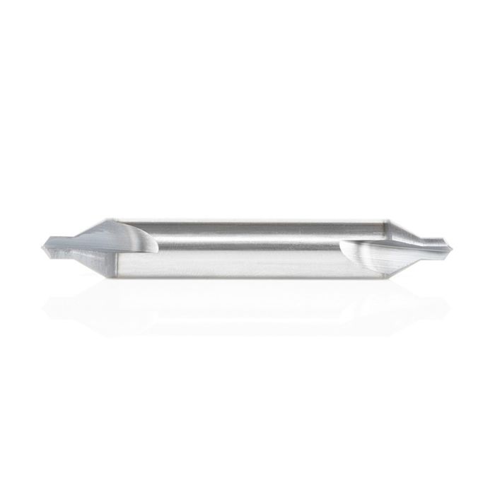 Amana tool 51672 118 Deg Point Center Dril High Performance SC AlTiN Coated 60 Deg Double End Dril 2-Flute 5/16 D x 1/8 CH x 5/16 SHK x 2-1/8 Inch Long Countersink
