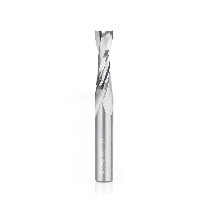 Amana tool 51780 SC CNC Spiral Double O Flute, Plastic Cutting 3/8 Dia x 1-1/8 CH x 3/8 Shank x 3 Inch Long Up-Cut Router Bit