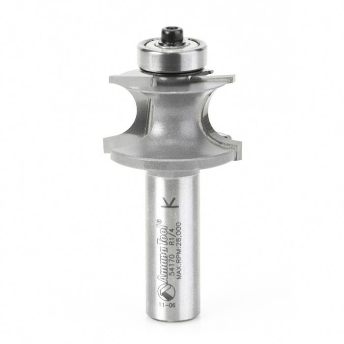 Amana tool 54170 Carbide Tipped Corner Round 1/4 R x 1-1/4 D x 23/32 CH x 1/2 Inch SHK Router Bit